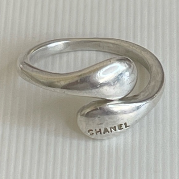 CHANEL Logo Ring sz:54 - Picture 1 of 8